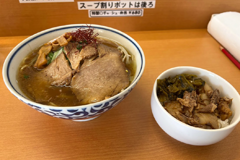 醤油ラーメン＆チャーシュー・高菜丼